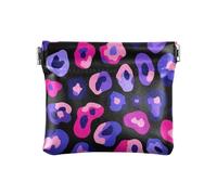 Women Men Leather Coin Purses Leopard Pattern Blue Purple Convenient Coin Holder pouching for Ladies Handbag guarda monedas para carro