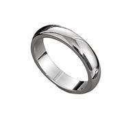 Women Men Party Banquet Ceremony Ring Portable Alloy Modern Rings Simple Design Decoration Jewellery Birthday Gift, Silver, Size 9