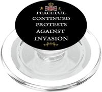 WOMEN MEN PATRIOTIC BRITISH PRIDE SUPPORTER AGAINST INVASION PopSockets PopGrip for MagSafe