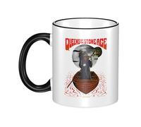 Women Men Q*u*e*e*n*s-Rock Band of The Stone Age Music Ceramic Coffee Mug Funny Adult Ceramic Coffee Cup Humor Black Handle Tea Cups Personalized Design for Coworker Mom Dad 11OZ Coffe Mug