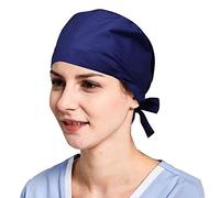 Women Men Scrub Hat Dental Scrub Cap Cotton Chef Hat Kitchen Hat Cooking Hat Anti Dust Cap Chemo Turban Hat Cancer Hair Cap Headband Headwear with Breathable Sweatband Adjustable Tie for Cleaning Food