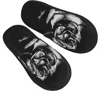 Women Men Slippers Gothic Flower Pattern Bedroom Slipper Deluxe House Slippers Plush Fleece Lined Indoor Shoes For Travel Guest Party M