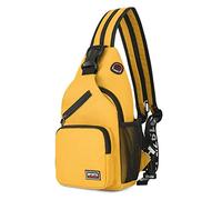 Women Men Small Sling Backpack Waterproof Crossbody Shoulder Chest Bag Daypack Yellow