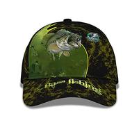 Women Men Snapback-Cap Classic Sun-Hats Lightweight Trucker Hat for Outdoor Hiking Fishing 3D Printing Bass Fishing - Fishaholic