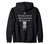 WOMEN & MEN SUPPORT BRITAIN PATRIOTIC ENGLAND SCOTTS WELSH Zip Hoodie