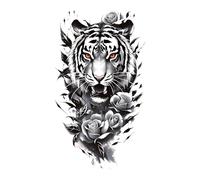 Women Men Tattoo Waterproof Temporary Sticker Animal Fox Wolf Tiger Clock Arm Art Totem Stickers(11)