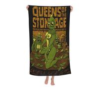 Women Men The Stone Age Rock Band Bath Towel superfine fiber Beach Towel Highly Absorbent Soft Towel 32x52in for Travel Pool Bathroom Daily Use Gift for boys and girls