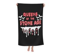 Women Men The Stone Age Rock Band Bath Towel superfine fiber Beach Towel Highly Absorbent Soft Towel 32x52in for Travel Pool Bathroom Daily Use Gift for boys and girls