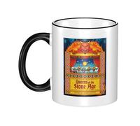 Women Men The Stone Age Rock Band Ceramic Coffee Mug Funny Adult Ceramic Coffee Cup Humor Black Handle Tea Cups Personalized Design for Coworker Mom Dad 11OZ Coffe Mug