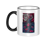 Women Men The Stone Age Rock Band Ceramic Coffee Mug Funny Adult Ceramic Coffee Cup Humor Black Handle Tea Cups Personalized Design for Coworker Mom Dad 11OZ Coffe Mug