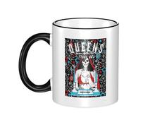 Women Men The Stone Age Rock Band Ceramic Coffee Mug Funny Adult Ceramic Coffee Cup Humor Black Handle Tea Cups Personalized Design for Coworker Mom Dad 11OZ Coffe Mug