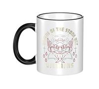 Women Men The Stone Age Rock Band Ceramic Coffee Mug Funny Adult Ceramic Coffee Cup Humor Black Handle Tea Cups Personalized Design for Coworker Mom Dad 11OZ Coffe Mug
