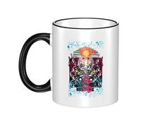 Women Men The Stone Age Rock Band Ceramic Coffee Mug Funny Adult Ceramic Coffee Cup Humor Black Handle Tea Cups Personalized Design for Coworker Mom Dad 11OZ Coffe Mug