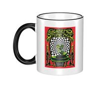 Women Men The Stone Age Rock Band Ceramic Coffee Mug Funny Adult Ceramic Coffee Cup Humor Black Handle Tea Cups Personalized Design for Coworker Mom Dad 11OZ Coffe Mug