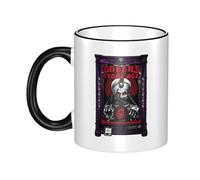 Women Men The Stone Age Rock Band Ceramic Coffee Mug Funny Adult Ceramic Coffee Cup Humor Black Handle Tea Cups Personalized Design for Coworker Mom Dad 11OZ Coffe Mug