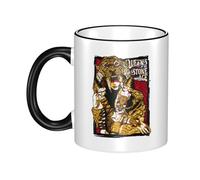 Women Men The Stone Age Rock Band Ceramic Coffee Mug Funny Adult Ceramic Coffee Cup Humor Black Handle Tea Cups Personalized Design for Coworker Mom Dad 11OZ Coffe Mug