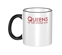 Women Men The Stone Age Rock Band Ceramic Coffee Mug Funny Adult Ceramic Coffee Cup Humor Black Handle Tea Cups Personalized Design for Coworker Mom Dad 11OZ Coffe Mug