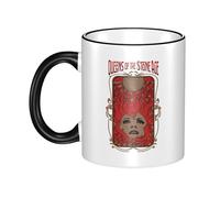 Women Men The Stone Age Rock Band Ceramic Coffee Mug Funny Adult Ceramic Coffee Cup Humor Black Handle Tea Cups Personalized Design for Coworker Mom Dad 11OZ Coffe Mug