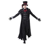 Women Men Vampire Halloween Costume,Mr and Mrs Couple Cosplay Outfit with Cloak Vampire Dress Costumes,Masquerade Stage Fancy Dresses Cosplay Costumes A,XL