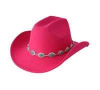Women Men Western Cowboy Hat Classic Wide Brim Cowgirl Hat Halloween Christmas Vintage Party Club Cap for Adults Summer