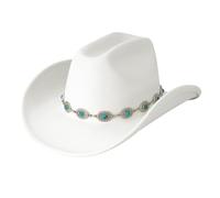 Women Men Western Cowboy Hat Classic Wide Brim Cowgirl Hat Halloween Christmas Vintage Party Club Cap for Adults Summer