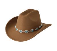 Women Men Western Cowboy Hat Classic Wide Brim Cowgirl Hat Halloween Christmas Vintage Party Club Cap for Adults