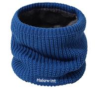 Women&Men Winter Slouchy Knit Warm Scarf Knitted Wool Bib Windproof Scarf Wild Rags Cow Print (Blue, One Size)