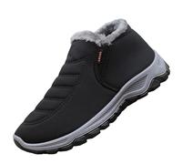 Women Men Winter Warm Cotton Shoes Outdoor Hiking Shoes Versatile Snow Shoes for Couples, BK1, 7 UK