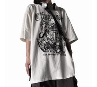 Women Men Y2k T Shirt Gothic Cross Oversize Tee Emo Dark Academia Preppy Aesthetic Grunge Harajuku Vintage Street Top