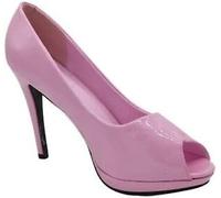 Women Mens Drag Queen Crossdresser PEEP Toe High Heel Platform Court Shoe Large Size 9 10 11 12 (Pink Patent, UK Footwear Size System, Adult, Men, Numeric, Medium, 11)