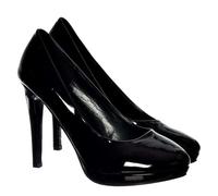 Women Mens Drag Queen Crossdresser Round Toe High Heel Platform Court Shoe Large Sizes 9 10 11 12 (Black Patent, UK Footwear Size System, Adult, Men, Numeric, Medium, 11)