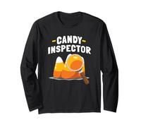 Women Mens Kids Halloween Candy Inspector Trick Or Treating Long Sleeve T-Shirt