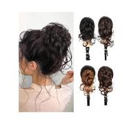 Women Messy Bun Hair Piece for Women 10 Inch Short Curly Claw Clip Chignon Ponytail Extensions Hair Extensions(2M33)