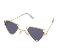 Women Metal Frame Sunglasses Three-pointed Star Personality Style | Golden Finish, Openwork Geometric Design, Lightweight Wearing, UV Protection