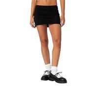 Women Micro Mini Skirt Low Rise Slim Fit Pencil Skirt Solid Color Stretchy Wrap Skirt Summer Casual Party Clubwear (Black A, S)