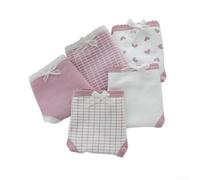 Women Mid Rise Heart Print Panties 5-Pack Soft