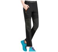 Women Mid Rise Wide Straight Leg Trousers with Pockets Lightweight Sports Stretchy Hiking Pants Quick Dry Elastic Waist Outdoor Trouser Water Resistant Active Wear