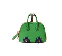 Women Mini Tote Purse Keychain, Cute Tote Bag Coin Purse Keychain, Mini Backpack Keychain Wallet PU Leather, Green, 3.54*2.36*3.94inch