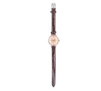 Women Minimalist Watch Ultra Thin Leather Strap Casual Fashion Wrist Watch Ladies Watches Simple Dress Quartz Analog for Business Casual Wear (Coffee Color)