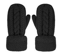 Women Mittens Gloves Winter Warm Fleece Lined Full Finger Gloves Womens Girls Cozy Cold Proof Thick Crochet Cable Knit Cashmere Gloves Mitten Cycling Camping Running Skiing Hand Accessories