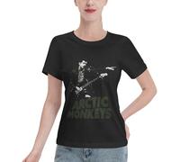 Women Monkeys Rock Band Arctic T Shirts Print Short Sleeve tee Shirt Loose Casual Cute Summer Crew Neck Blouse Simple Oversized Funny Cotton Top Tees for Daily Life Home and Travel