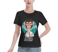 Women Monkeys Rock Band Arctic T Shirts Print Short Sleeve tee Shirt Loose Casual Cute Summer Crew Neck Blouse Simple Oversized Funny Cotton Top Tees for Daily Life Home and Travel
