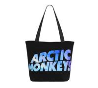 Women Monkeys Rock Band Arctic Tote Bag lightweight Shoulder Bag Large Capacity Reusable Grocery with Inner Pockets Zipper for Sport Travel Beach shopping