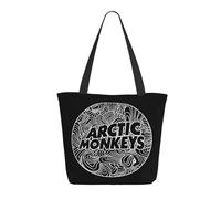 Women Monkeys Rock Band Arctic Tote Bag lightweight Shoulder Bag Large Capacity Reusable Grocery with Inner Pockets Zipper for Sport Travel Beach shopping