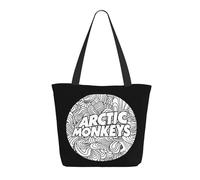 Women Monkeys Rock Band Arctic Tote Bag lightweight Shoulder Bag Large Capacity Reusable Grocery with Inner Pockets Zipper for Sport Travel Beach shopping