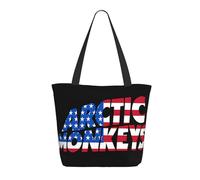 Women Monkeys Rock Band Arctic Tote Bag lightweight Shoulder Bag Large Capacity Reusable Grocery with Inner Pockets Zipper for Sport Travel Beach shopping