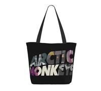 Women Monkeys Rock Band Arctic Tote Bag lightweight Shoulder Bag Large Capacity Reusable Grocery with Inner Pockets Zipper for Sport Travel Beach shopping