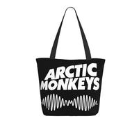 Women Monkeys Rock Band Arctic Tote Bag lightweight Shoulder Bag Large Capacity Reusable Grocery with Inner Pockets Zipper for Sport Travel Beach shopping