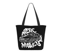Women Monkeys Rock Band Arctic Tote Bag lightweight Shoulder Bag Large Capacity Reusable Grocery with Inner Pockets Zipper for Sport Travel Beach shopping