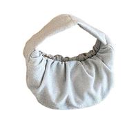 Women Moon Bag Korean Styles Dumplings Bag Top Handle Fashion Handbag All-matching Dating Trendy Daily Women Ruched Handbag Dating